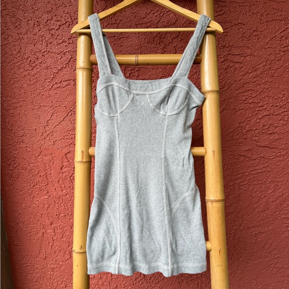 Anthropologie Sleeveless Contrast Stitch Mini Dress